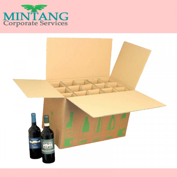 Bottle carton, box export packaging 15p