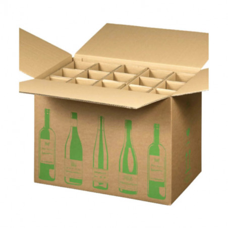 Emballage carton d’exportation de bouteilles 15p