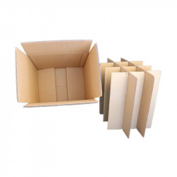 Emballage carton d’exportation de bouteilles 0,75L 12p blanc