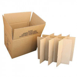 Bottle carton, box export packaging 1L 12p Brown