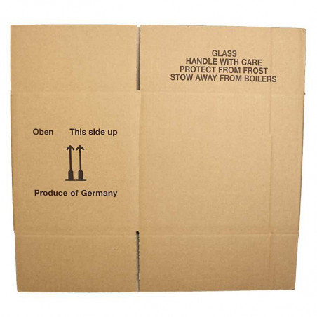 Bottle carton, box export packaging 1L 12p Brown