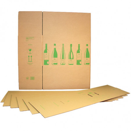 Bottle carton, box export packaging 12p - 18p ECOLINE